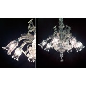 Morning Glory 6 lights Glass Chandelier Morning Glory 6 lights Glass Chandelier