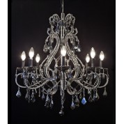 Smoky Grey 8 Lights Crystal Chandelier