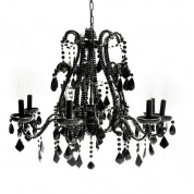 Black Snow 6 Light Chandelier 