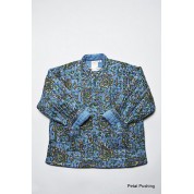 Turquoise Quilted Jacket - Kids